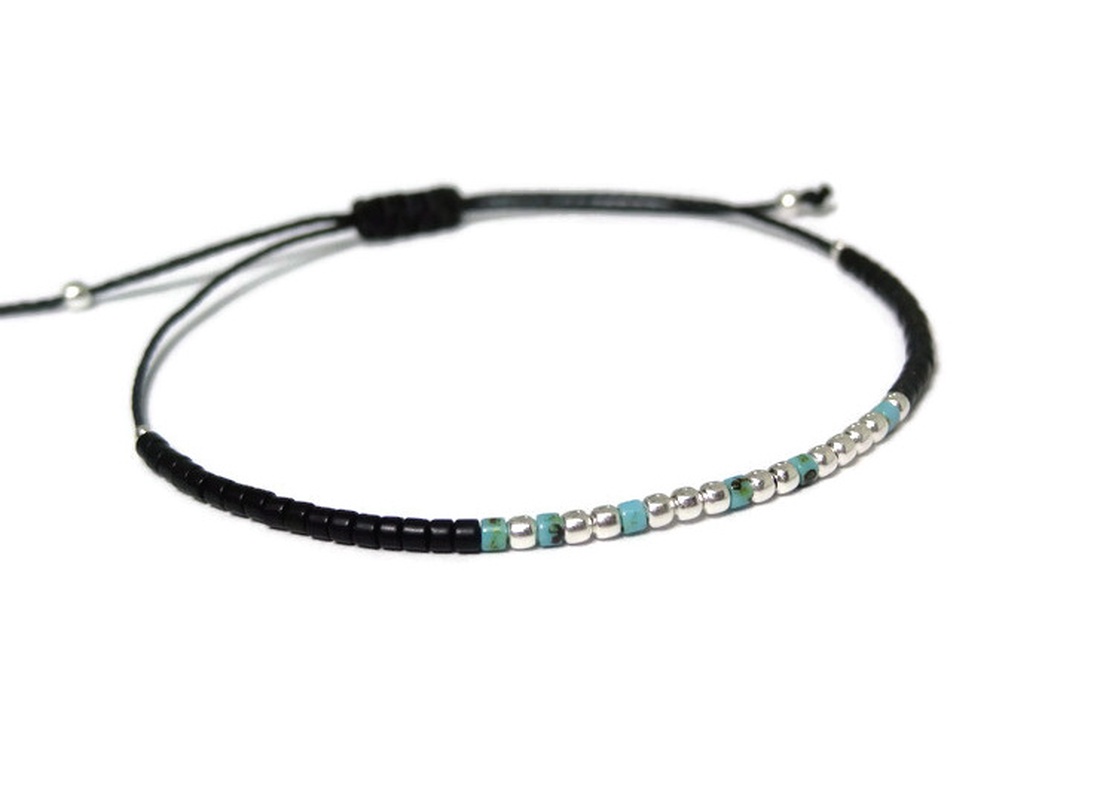 Bratara minimalista personalizata - Traveler - cod morse / Bratari personalizate - bijuterii - brățări - brățară cu mărgele - Artynos.ro
