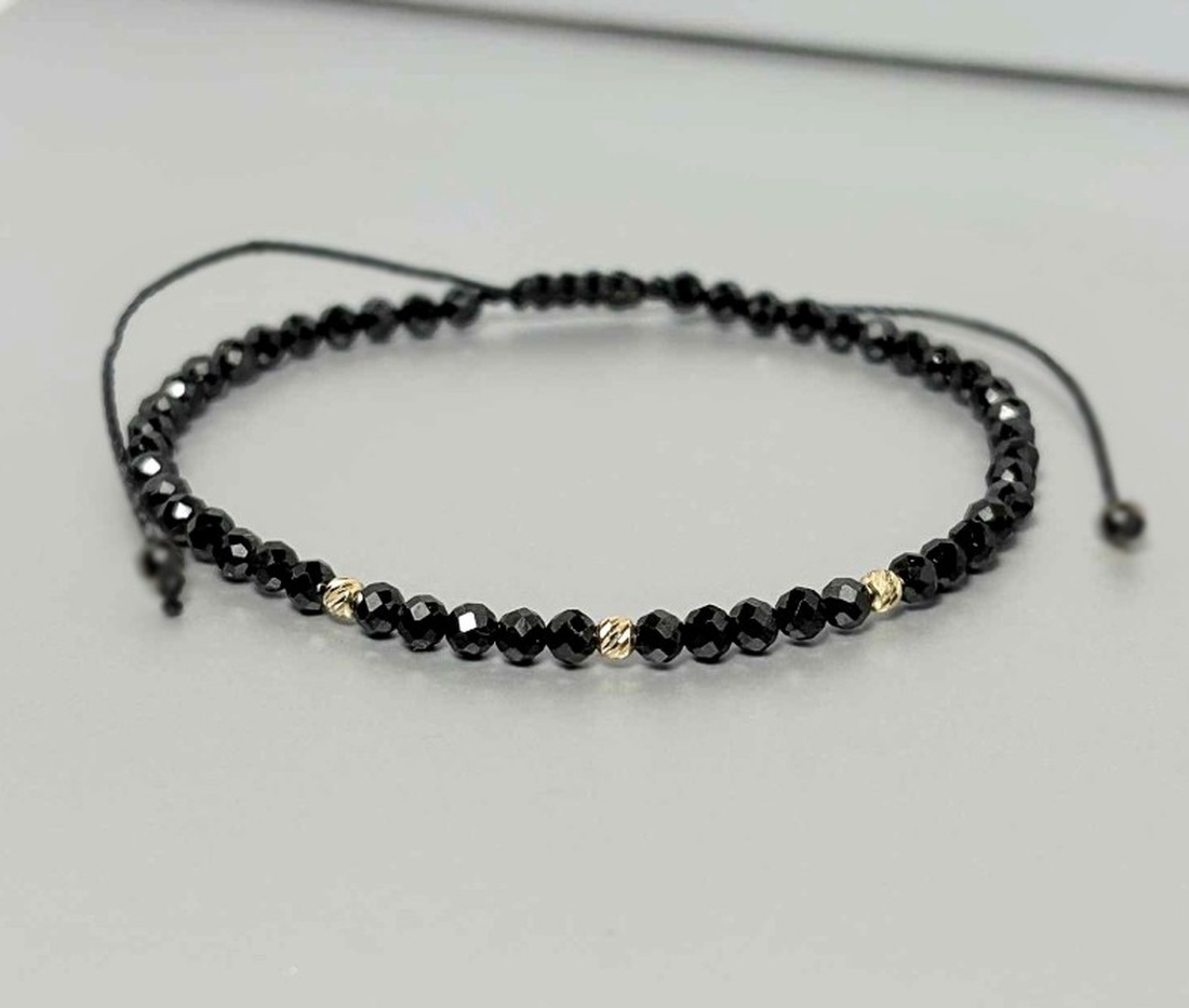 Bratara turmalina Dark Radiance - bijuterii - brățări - brățări din mărgele - Artynos.ro