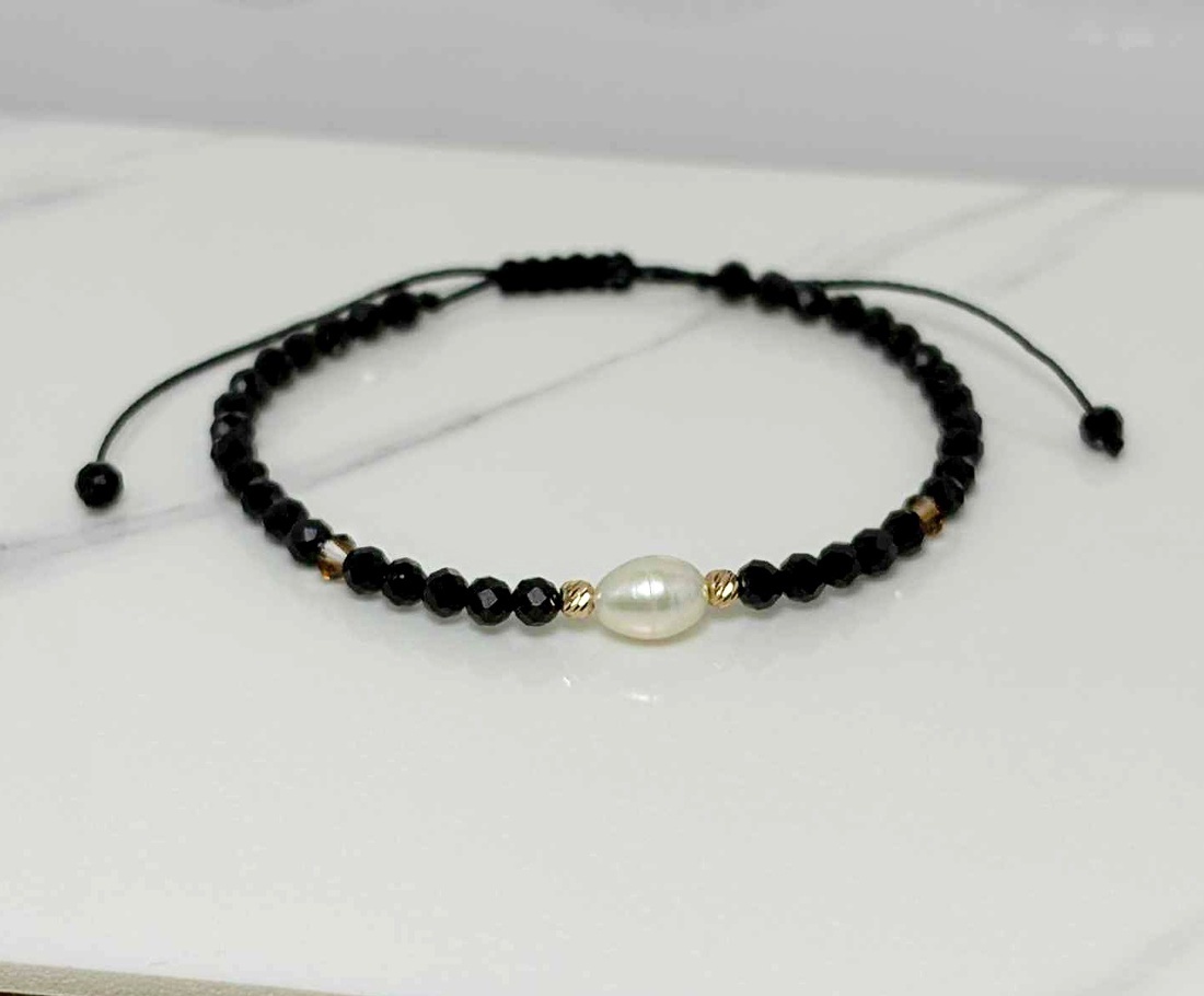 Bratara turmalina neagra - piatra protectie  - bijuterii - brățări - brățări din mărgele - Artynos.ro