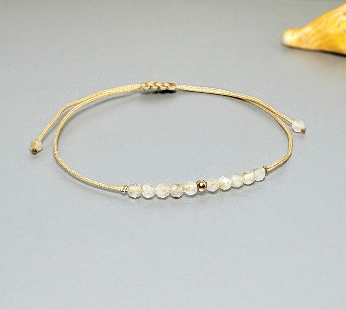 Bratara aur filat 14K / Gold Filled si citrin - Abundance Glow - bijuterii - brățări - brățări din mărgele - Artynos.ro