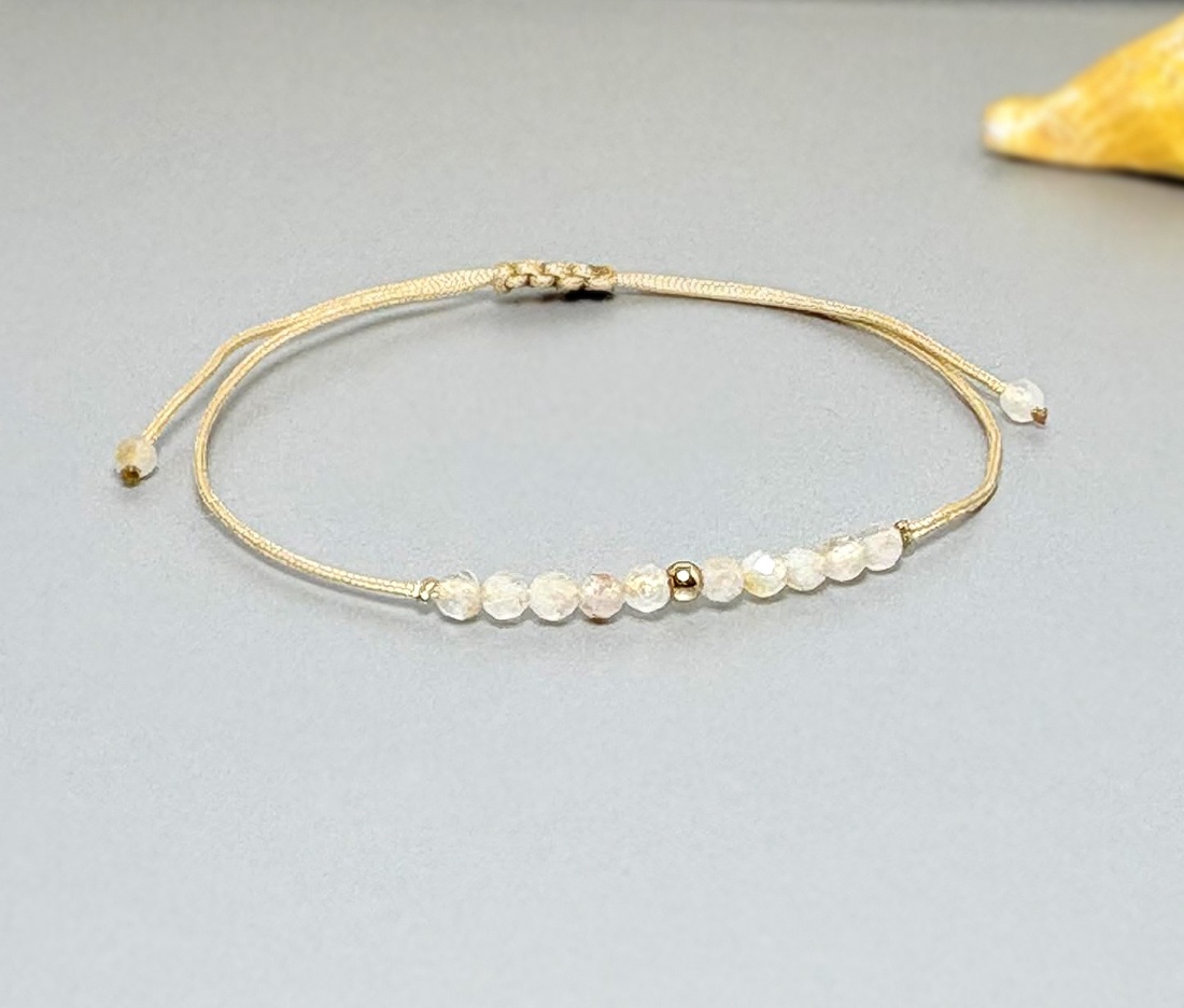 Bratara aur filat 14K / Gold Filled si citrin - Abundance Glow - bijuterii - brățări - brățări din mărgele - Artynos.ro