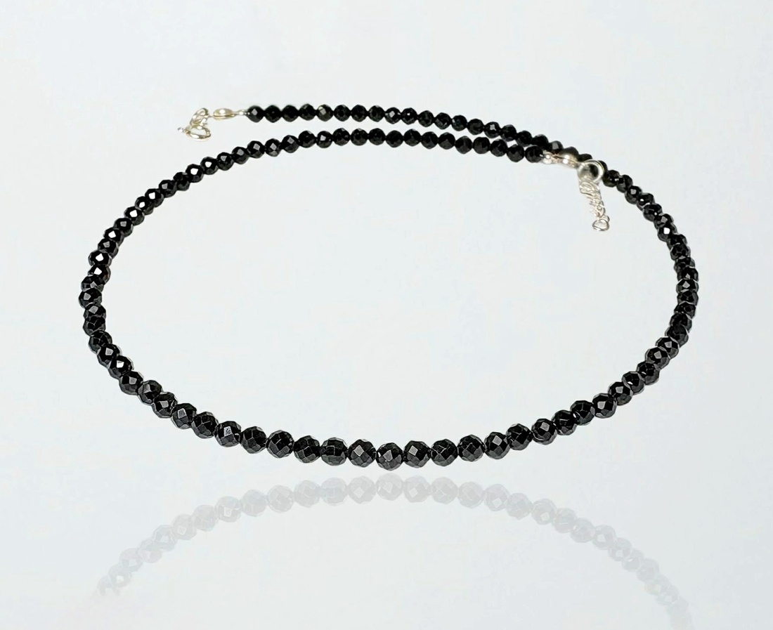 Colier protectie din turmalina neagra - Noir Shield - bijuterii - coliere - coliere din pietre semiprețioase - Artynos.ro