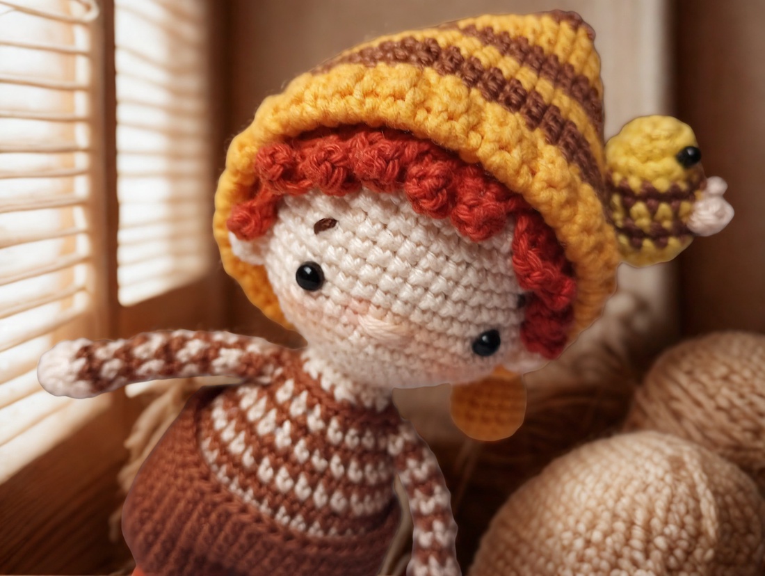Zümi Zsombi � Albbinuță elf din amigurumi premium croșetată manual (16-17 cm) - jucării și echipamente pentru copii - plușuri - păpușă croșetată, păpușă de pluș - Artynos.ro