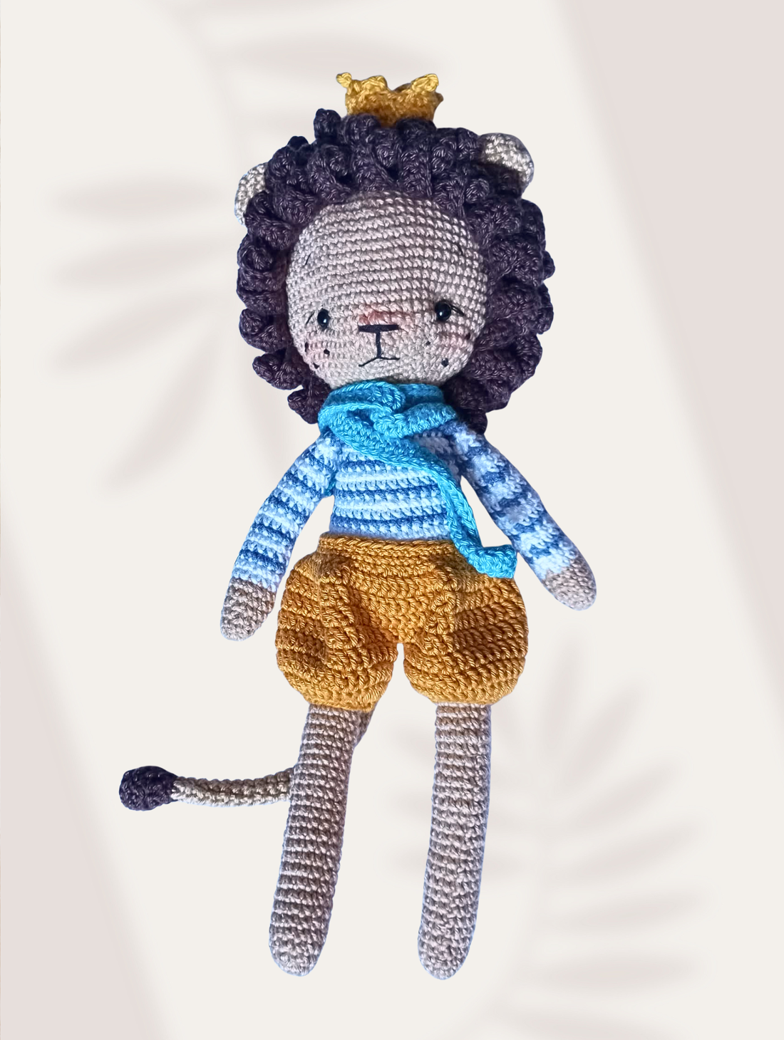 Prințul Roar � Leu amigurumi premium croșetat - jucării și echipamente pentru copii - plușuri - păpușă croșetată, păpușă de pluș - Artynos.ro