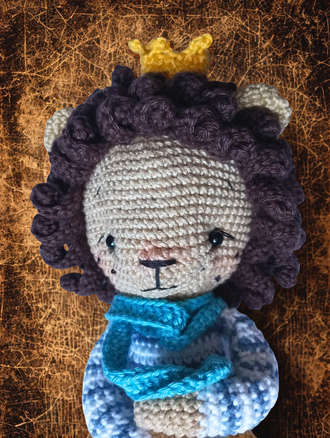 Prințul Roar � Leu amigurumi premium croșetat - jucării și echipamente pentru copii - plușuri - păpușă croșetată, păpușă de pluș - Artynos.ro