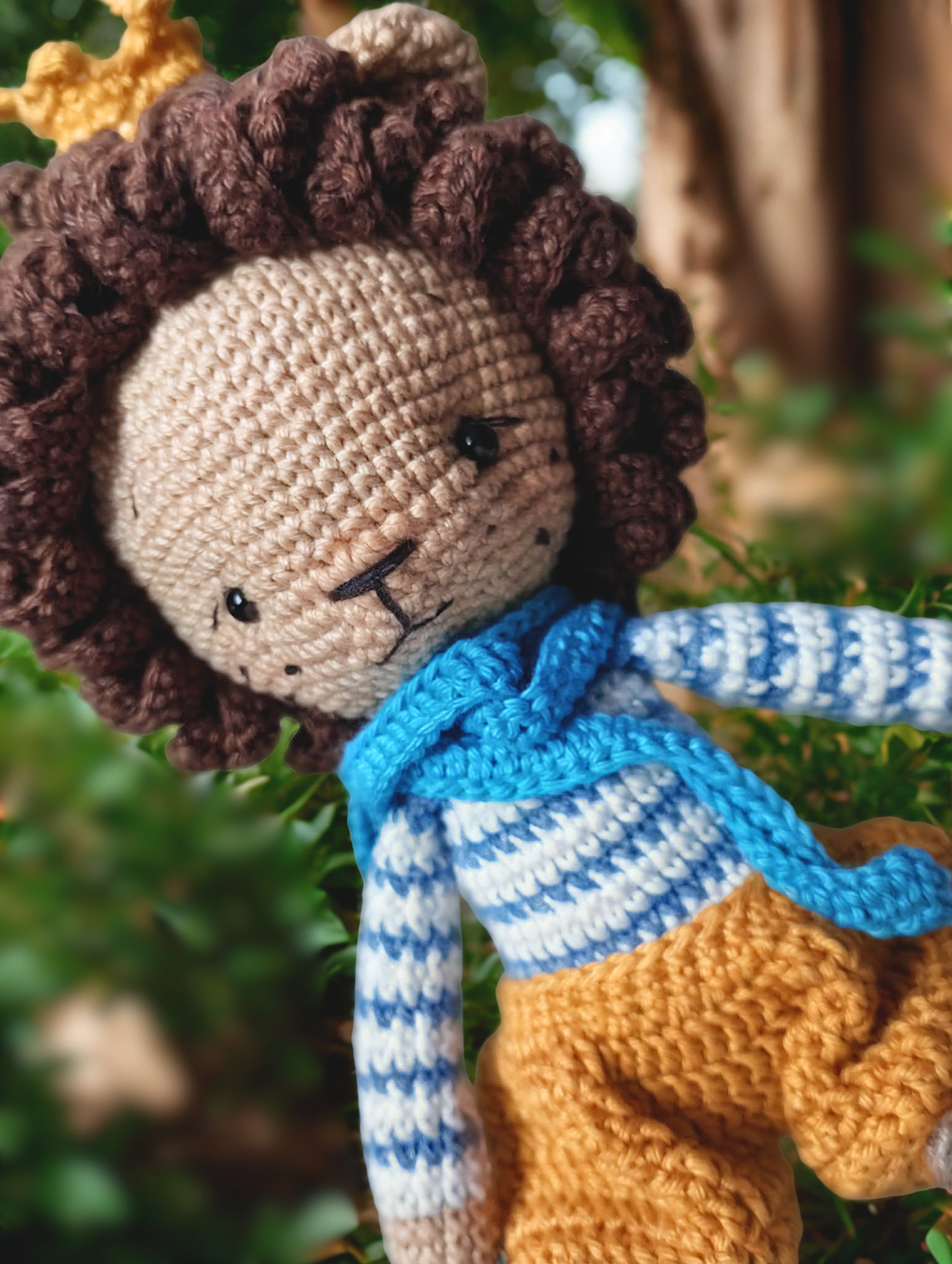Prințul Roar � Leu amigurumi premium croșetat - jucării și echipamente pentru copii - plușuri - păpușă croșetată, păpușă de pluș - Artynos.ro