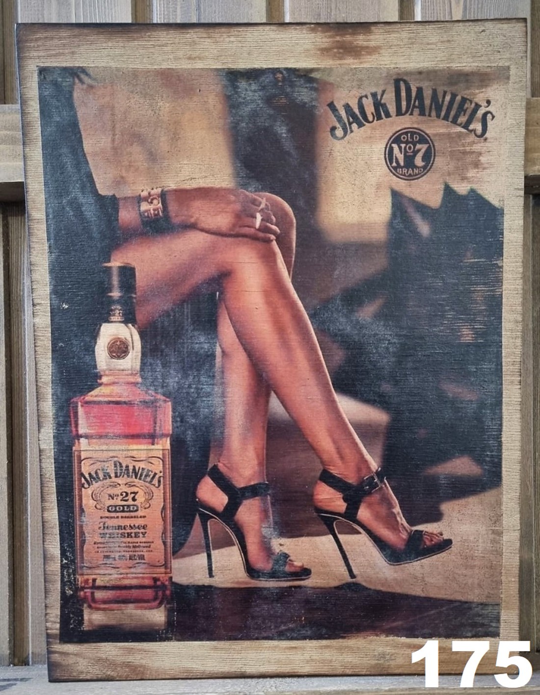 Poza de lemn Jack Daniels - casă & stil de viață - accesorii pentru decorat casa - picturi murale - artă de perete din lemn - Artynos.ro