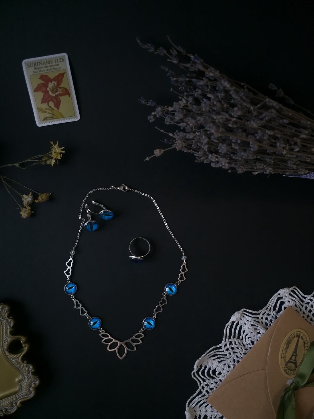 Iris set  - bijuterii - coliere - coliere cu pandative - Artynos.ro