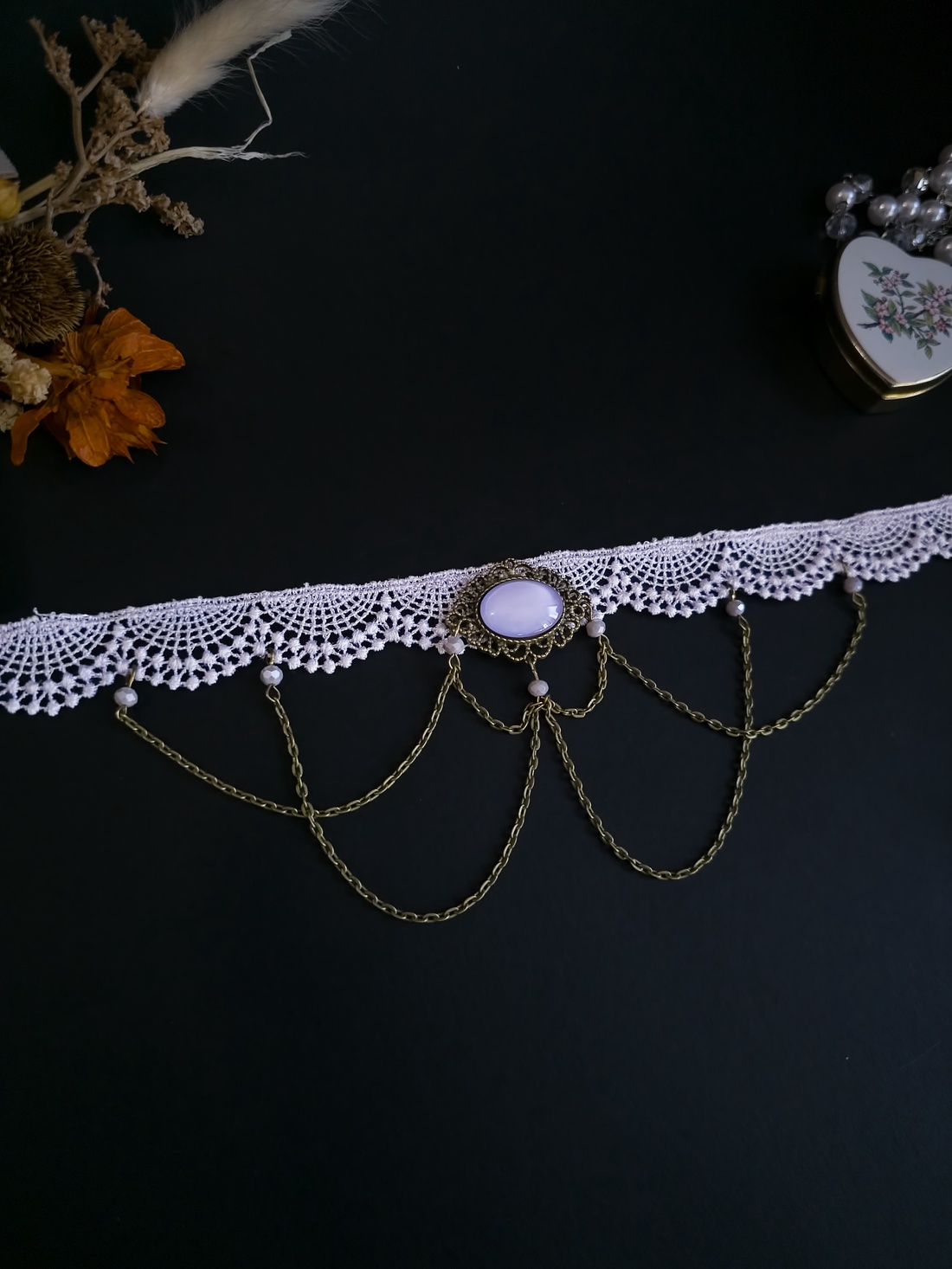 Violetta necklace  - bijuterii - coliere - chockere - Artynos.ro