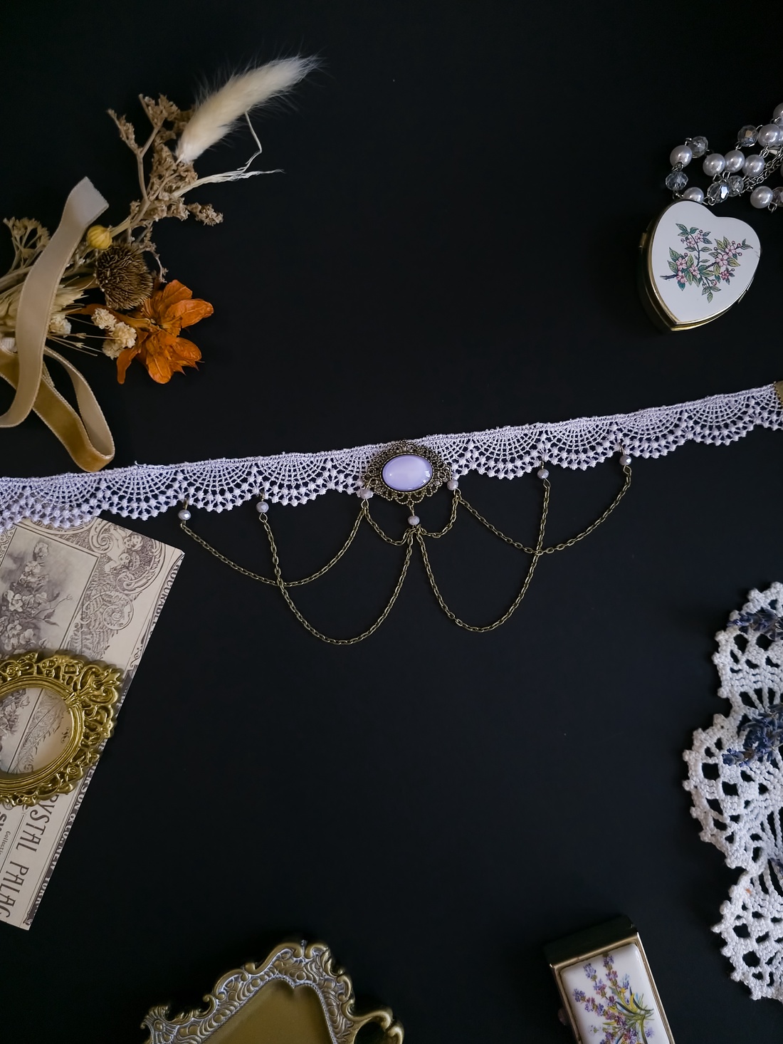Violetta necklace  - bijuterii - coliere - chockere - Artynos.ro