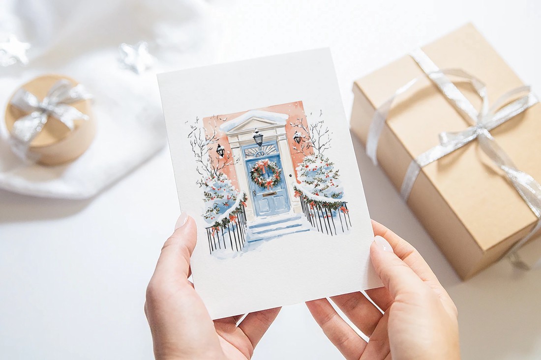 Carte poștală de Crăciun, felicitare, set cadou 3 buc -  - Artynos.ro