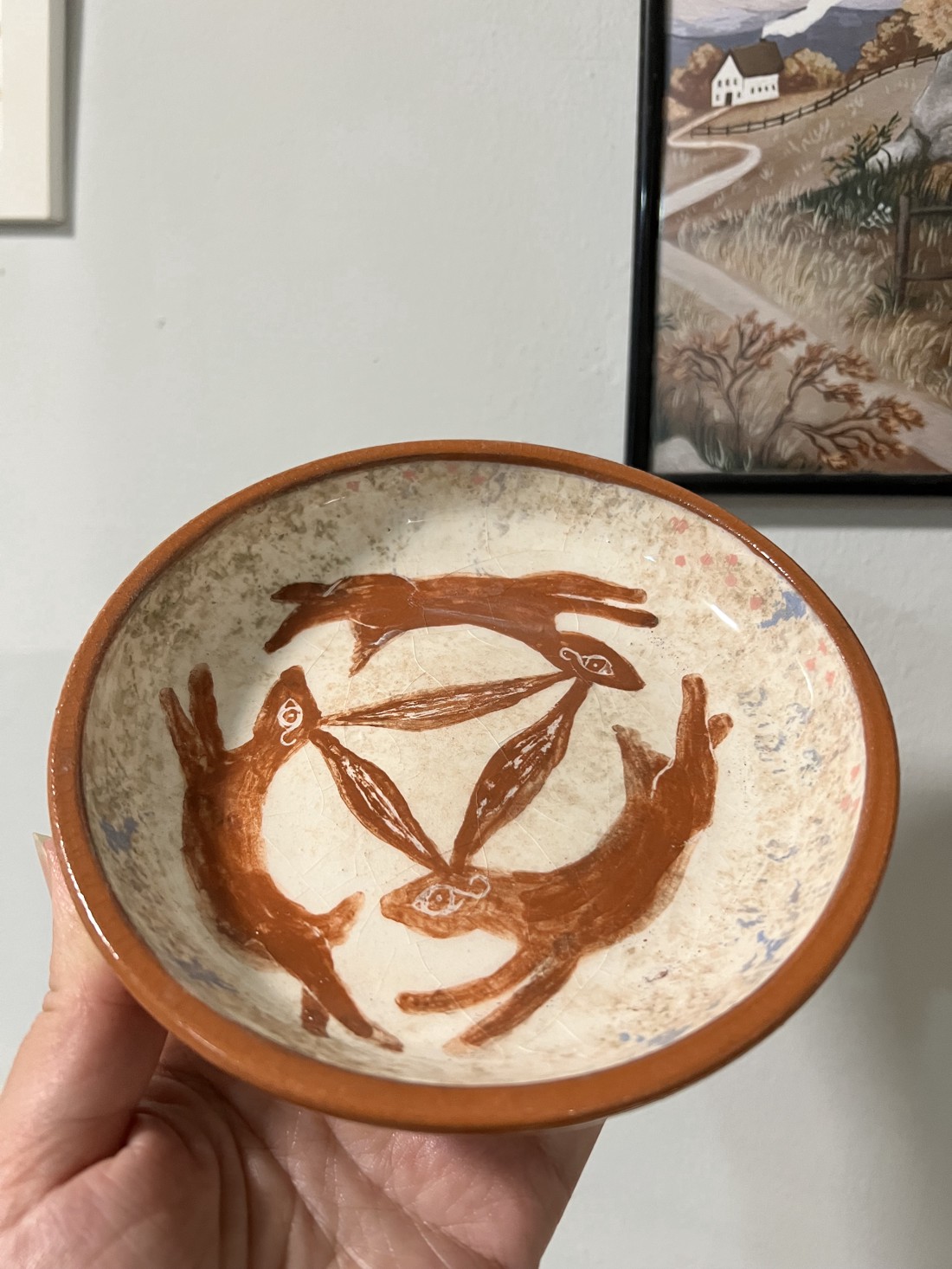 Cele Trei Iepuri Mistic � bol decorativ din ceramică -  - Artynos.ro