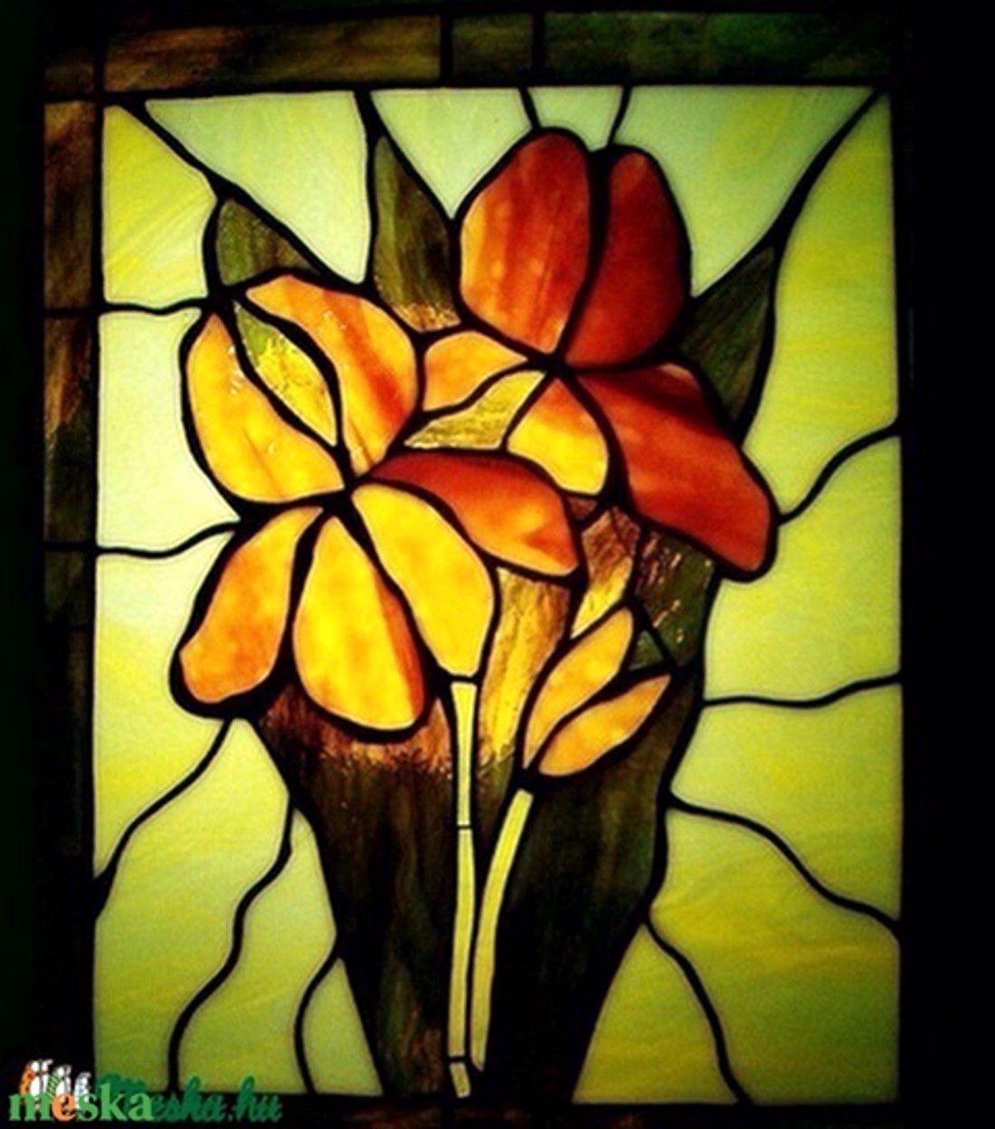 Femei petale iluminate tiffany arta de perete - casă & stil de viață - accesorii pentru decorat casa - picturi murale - artă murală din sticlă - Artynos.ro