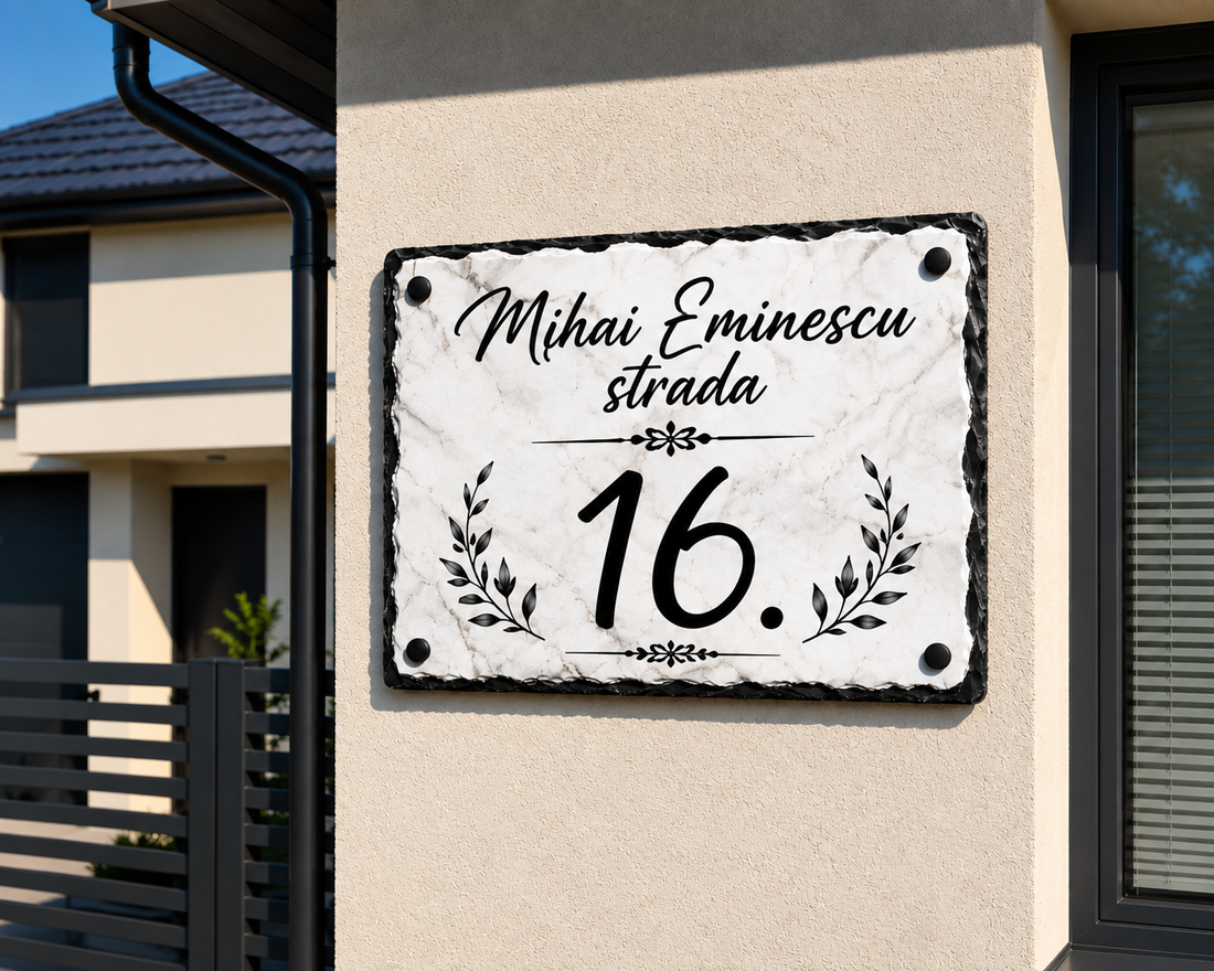 Plăcuță personalizată cu numărul casei - casă & stil de viață - accesorii de grădină - număr de casă - Artynos.ro