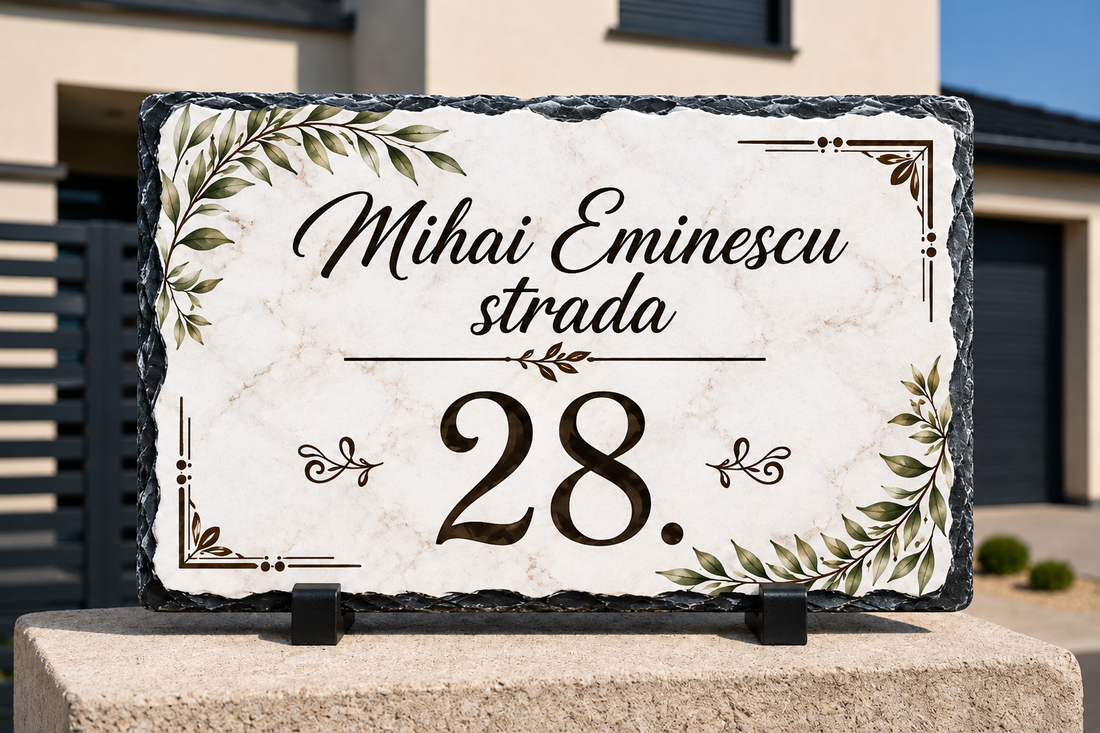 Plăcuță personalizată cu numărul casei - casă & stil de viață - accesorii de grădină - număr de casă - Artynos.ro