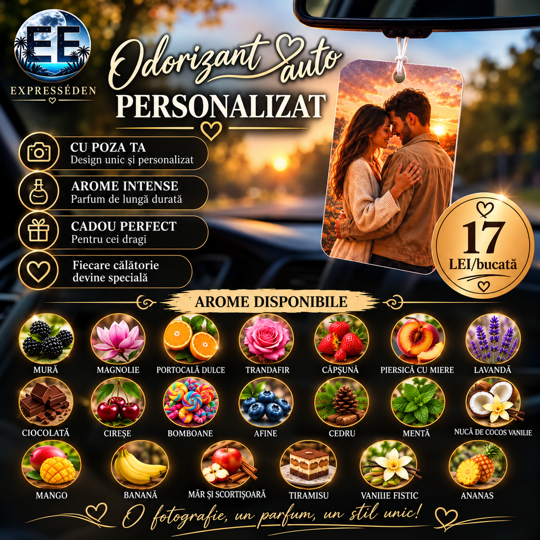 Odorizant auto personalizat cu fotografie - casă & stil de viață - mașină - odorizant auto - Artynos.ro