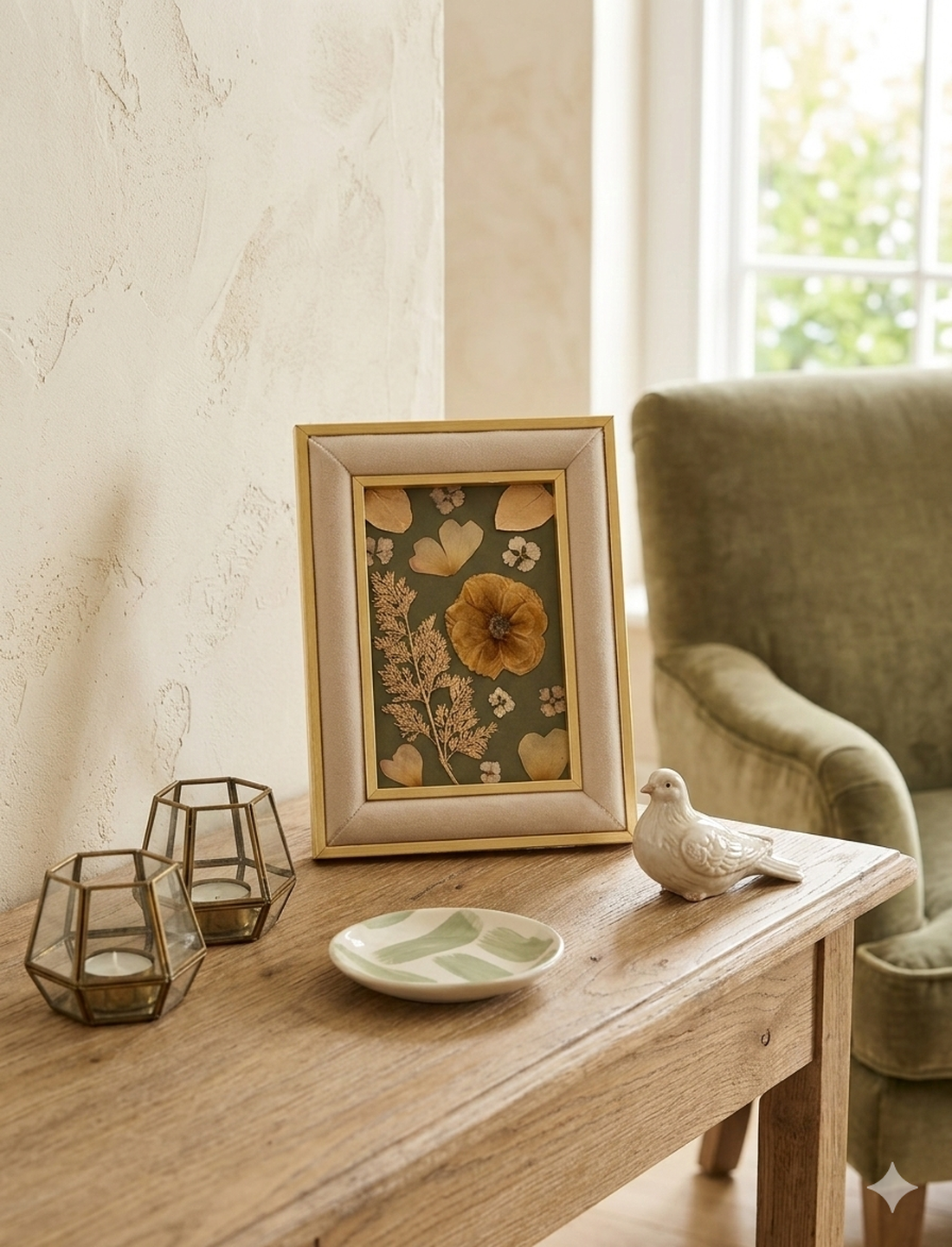 Compozitie Flori Presate Rama Catifea - casă & stil de viață - decorațiuni de casă - accesorii florale - buchete de flori - Artynos.ro