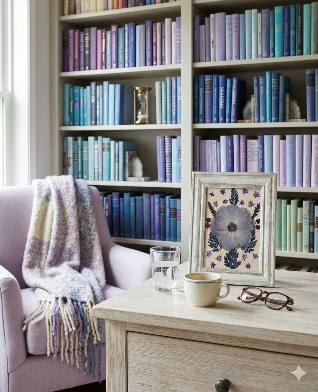 Tablou Artizanal cu Flori Presate � Compoziție Botanică Midnight Bloom - casă & stil de viață - decorațiuni de casă - accesorii florale - buchete de flori - Artynos.ro