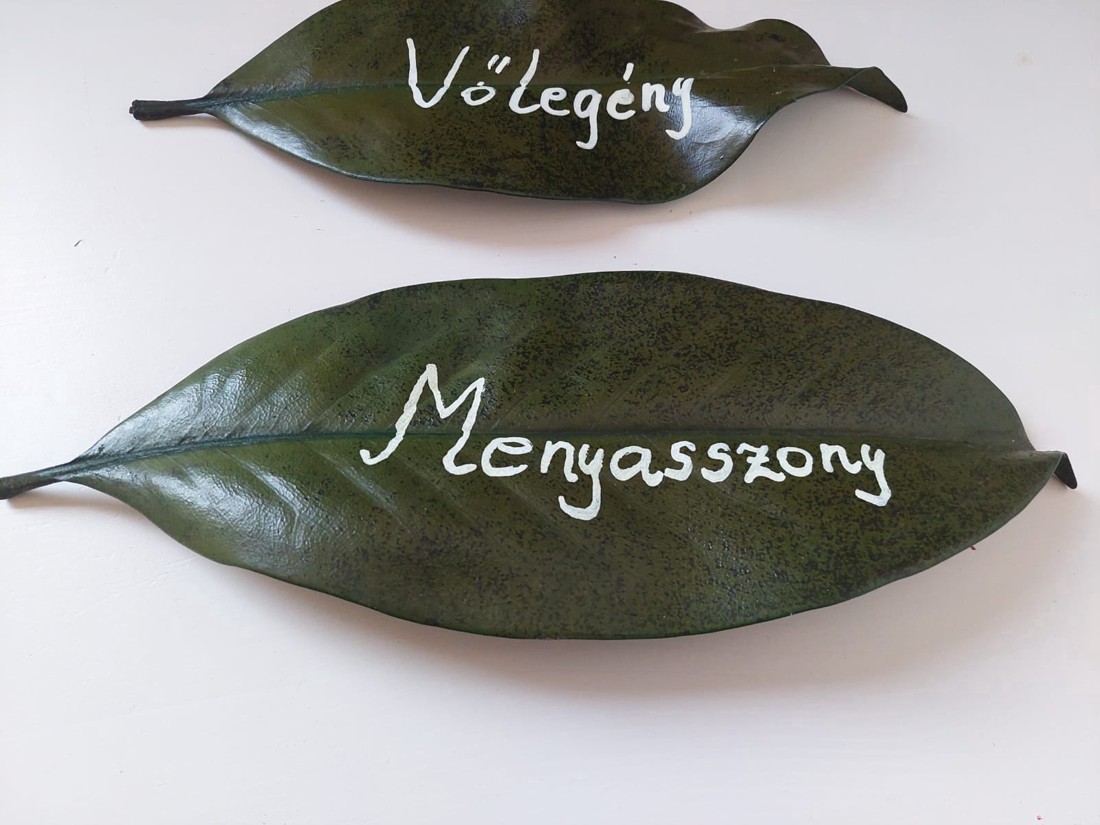 Card de plantare frunze de magnolie nume personalizat card decorativ -  - Artynos.ro