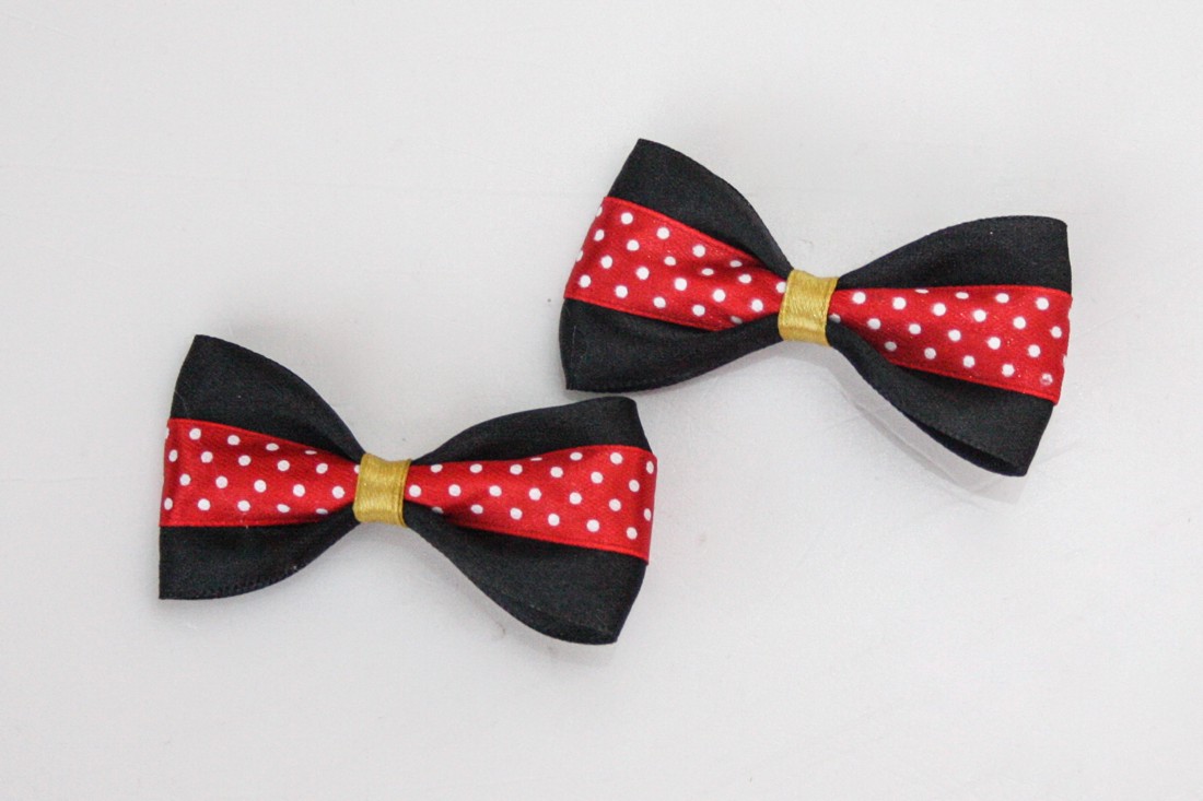 Clip de păr cu arc - negru/roșu cu buline Minnie Mouse - - Artynos.ro Clip de păr cu arc - negru/roșu cu buline Minnie Mouse - - Artynos.ro