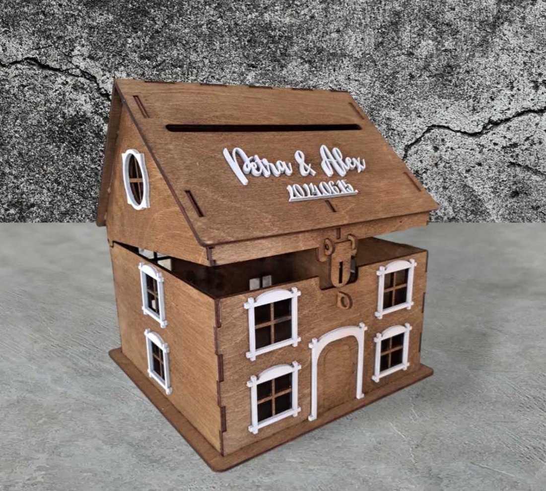 Cutie pentru bani de nuntă unică - accesorii nuntă - amintiri și cadouri de nuntă - cadou nuntă - cutie de nuntă - Artynos.ro