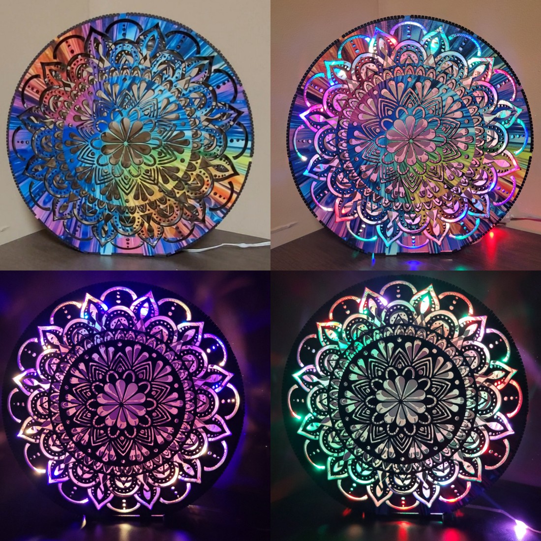 Mandala model curcubeu condus lampă - casă & stil de viață - lămpi și corpuri de iluminat - lampă de ambianță - Artynos.ro