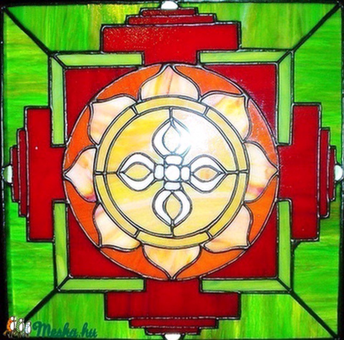 Tibetan mandala-illuminating tiffany imagine de perete - - Artynos.ro Tibetan mandala-illuminating tiffany imagine de perete - - Artynos.ro