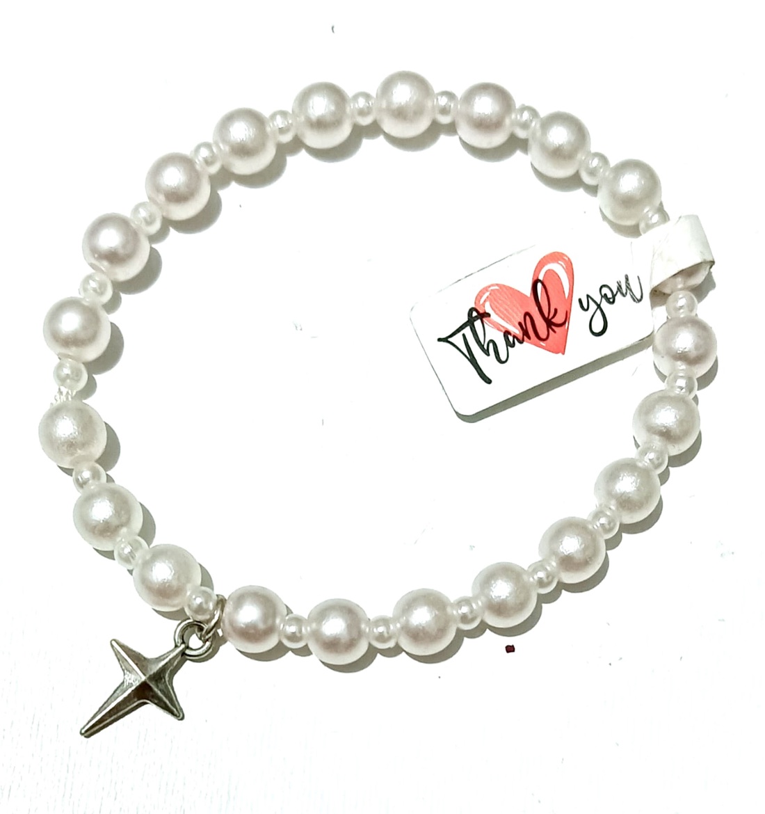 Bratara cu perle si cruce - bijuterii - brățări - brățări din perle - Artynos.ro