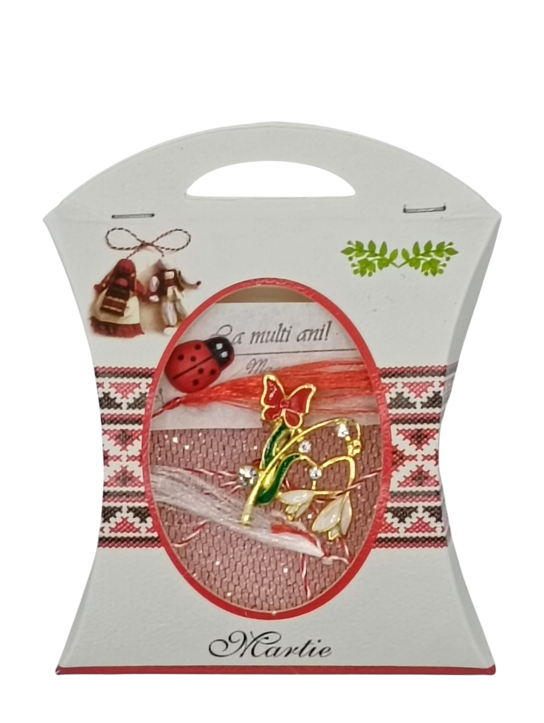 Brosa Ghiocei si fluture - bijuterii - mărțișor - Artynos.ro