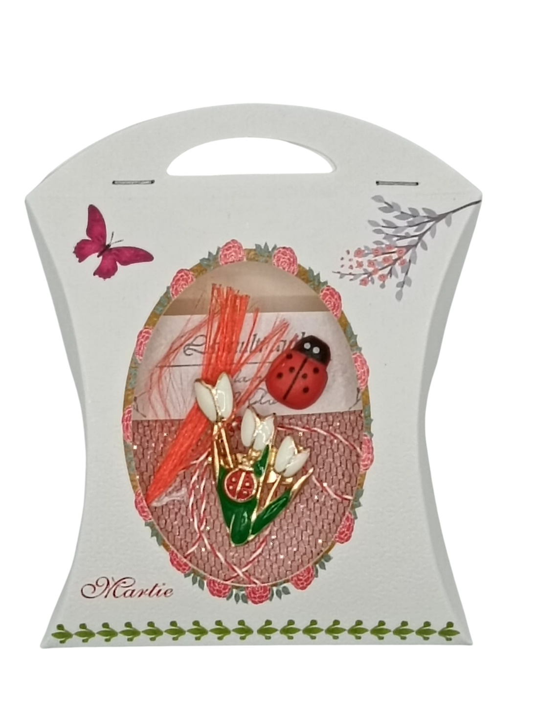 Brosa Ghiocei si gargarita - bijuterii - mărțișor - Artynos.ro