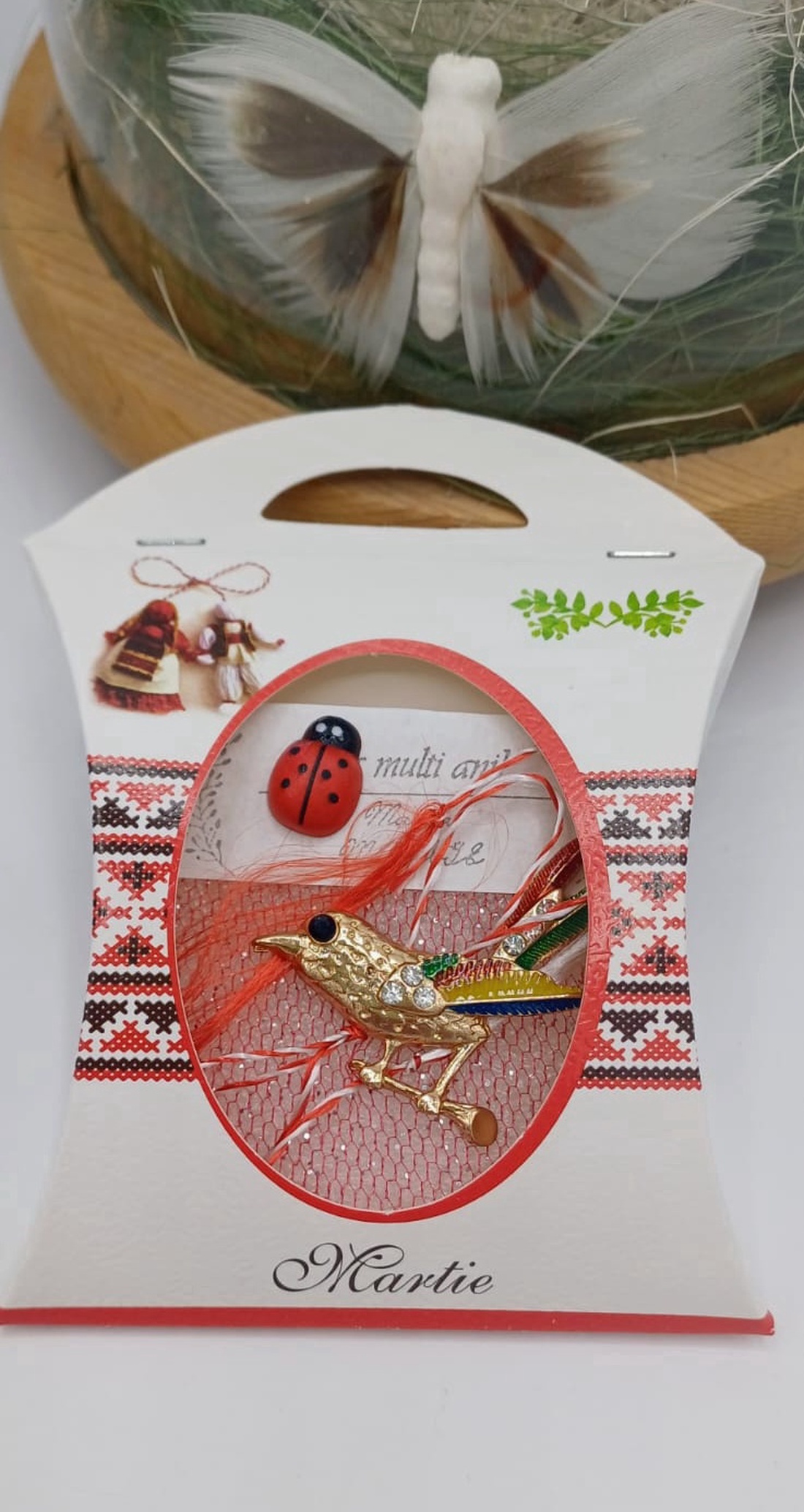 Brosa cu Pasare primavara - bijuterii - mărțișor - Artynos.ro