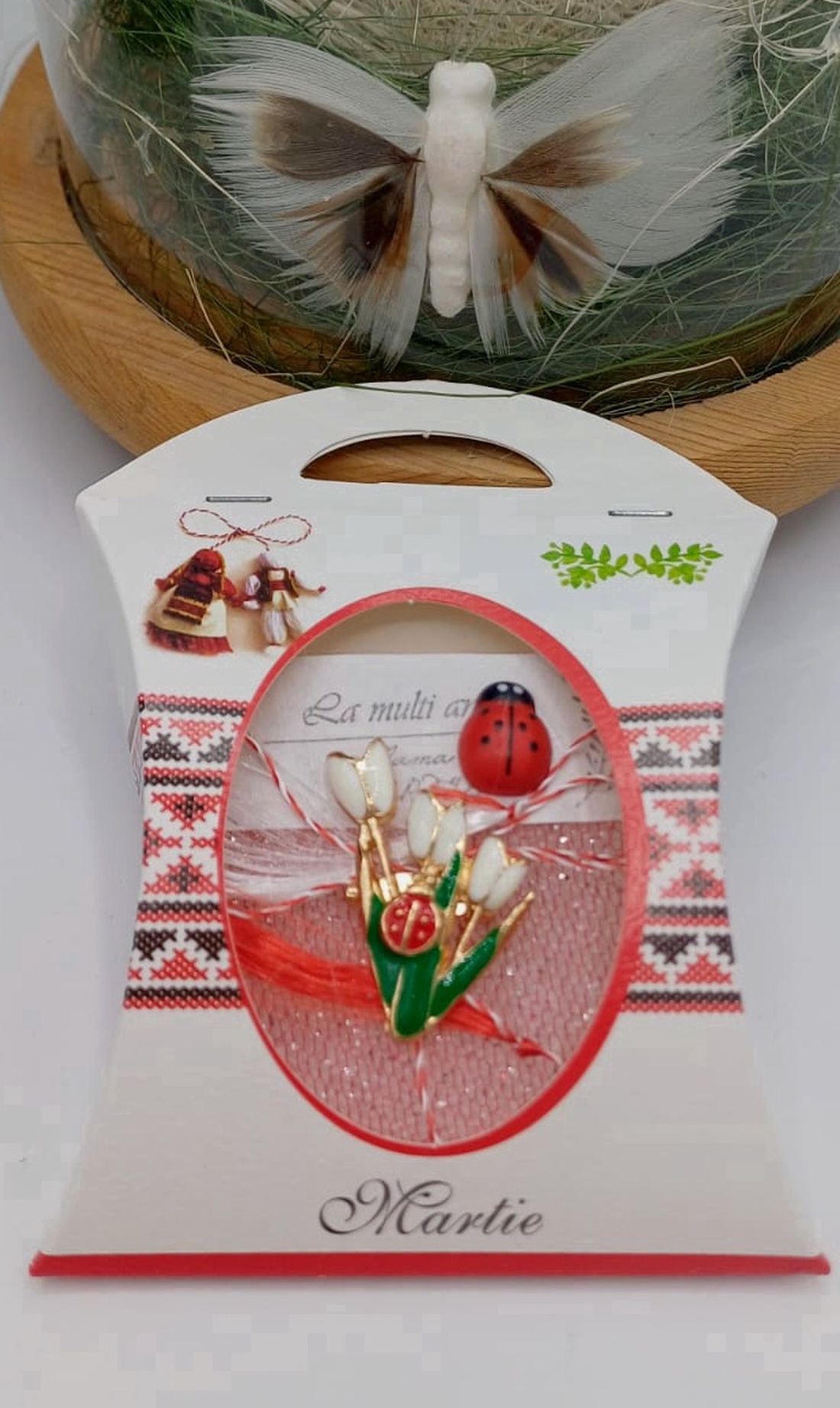 Brosa Ghiocei si gargarita - bijuterii - mărțișor - Artynos.ro