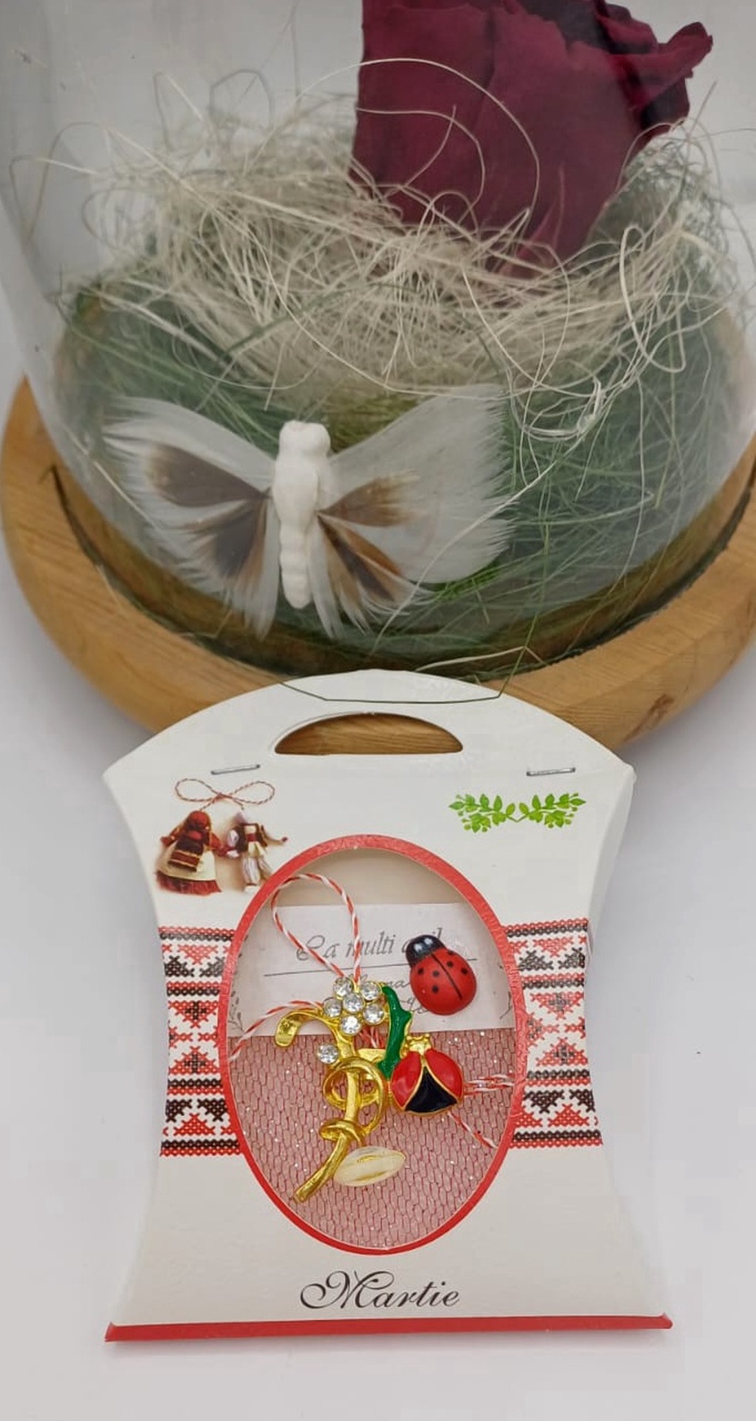 Martisor Floricica si Ghiocel cu buburuza - bijuterii - mărțișor - Artynos.ro
