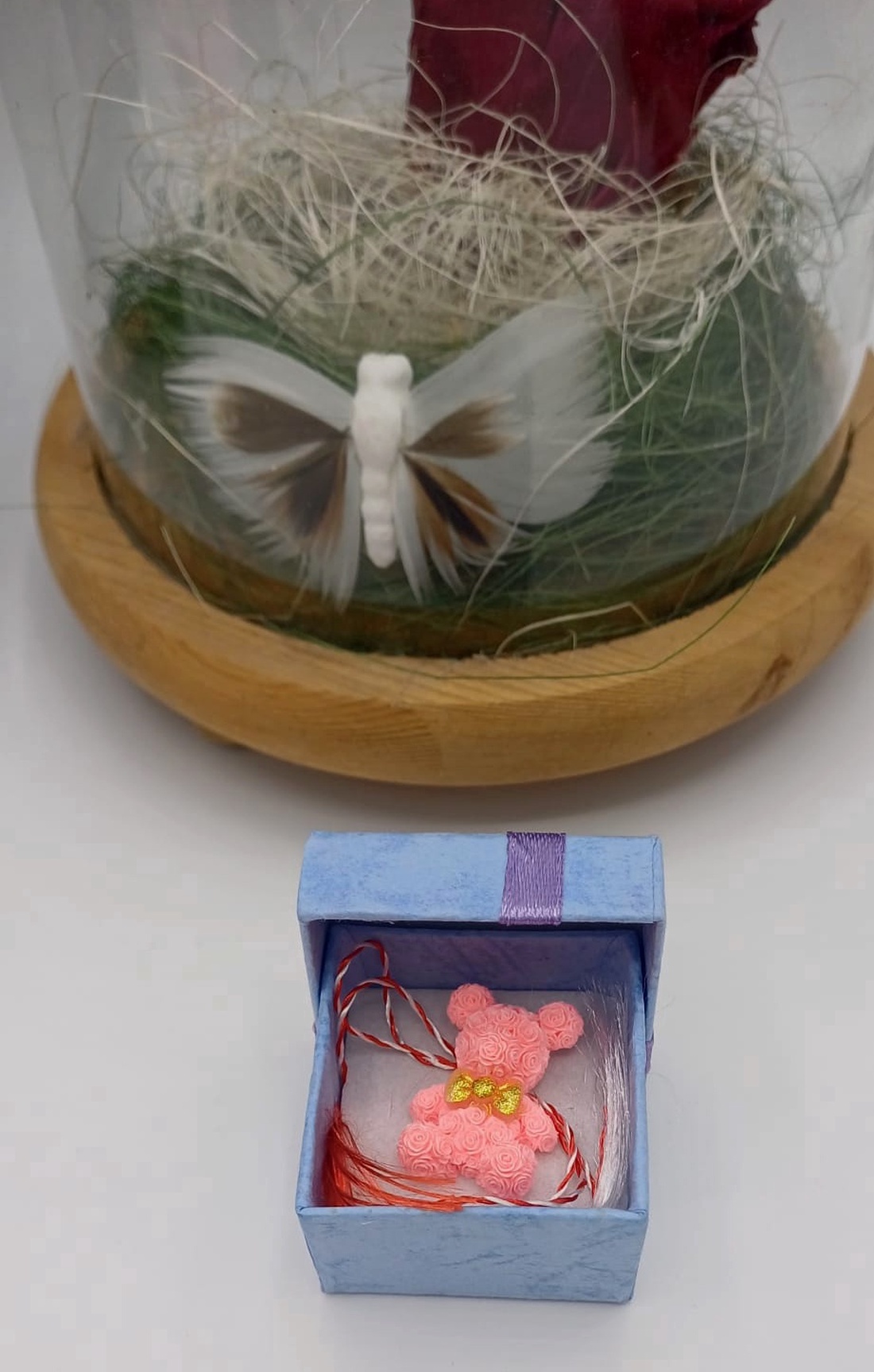 Martisor cu ursulet roz , pentru copii - bijuterii - mărțișor - Artynos.ro