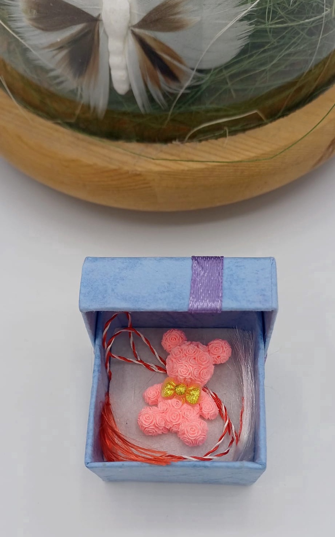 Martisor cu ursulet roz , pentru copii - bijuterii - mărțișor - Artynos.ro