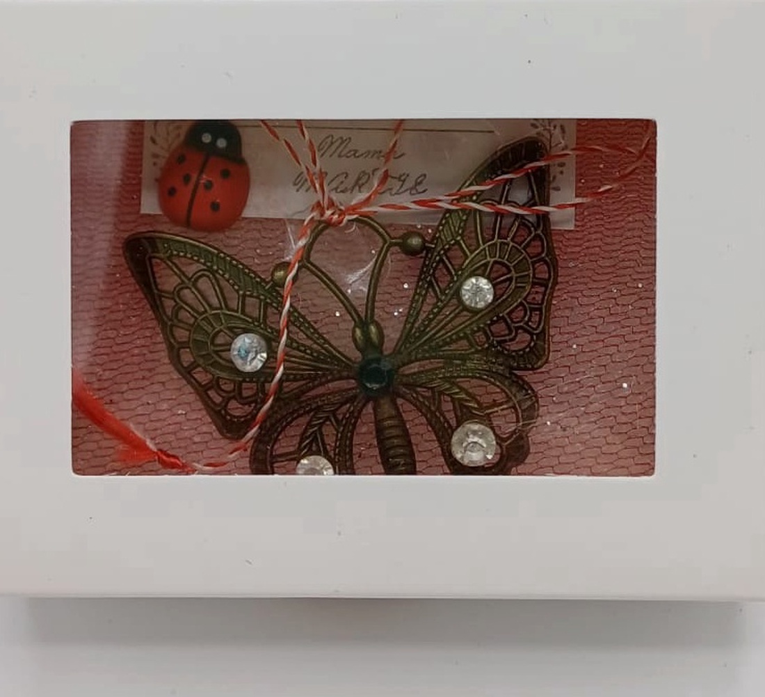 Fluture decorativ vintage din metal � Mărțișor / Cadou special - bijuterii - mărțișor - Artynos.ro