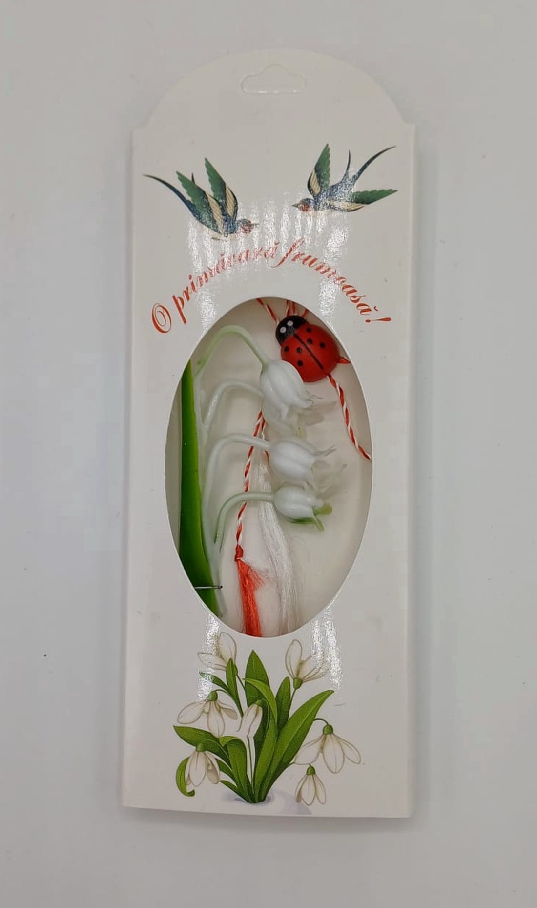 Mărțișor ghiocel cu buburuză � simbol al primăverii - bijuterii - mărțișor - Artynos.ro