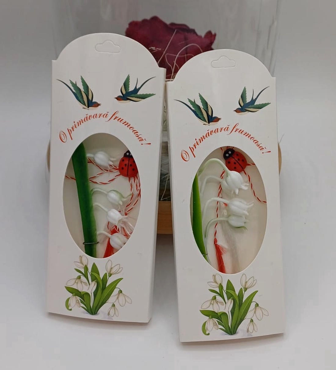 Mărțișor ghiocel cu buburuză � simbol al primăverii - bijuterii - mărțișor - Artynos.ro