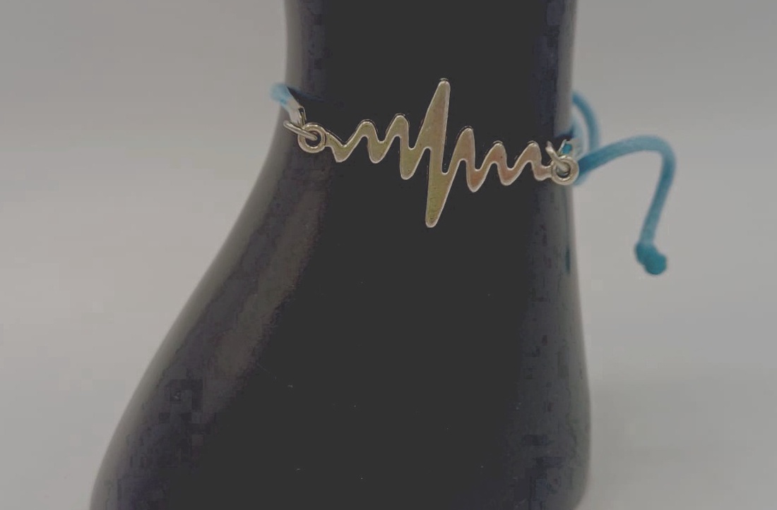 Brățară metalică cu simbol puls � design modern - bijuterii - brățări - brățări împletite - Artynos.ro