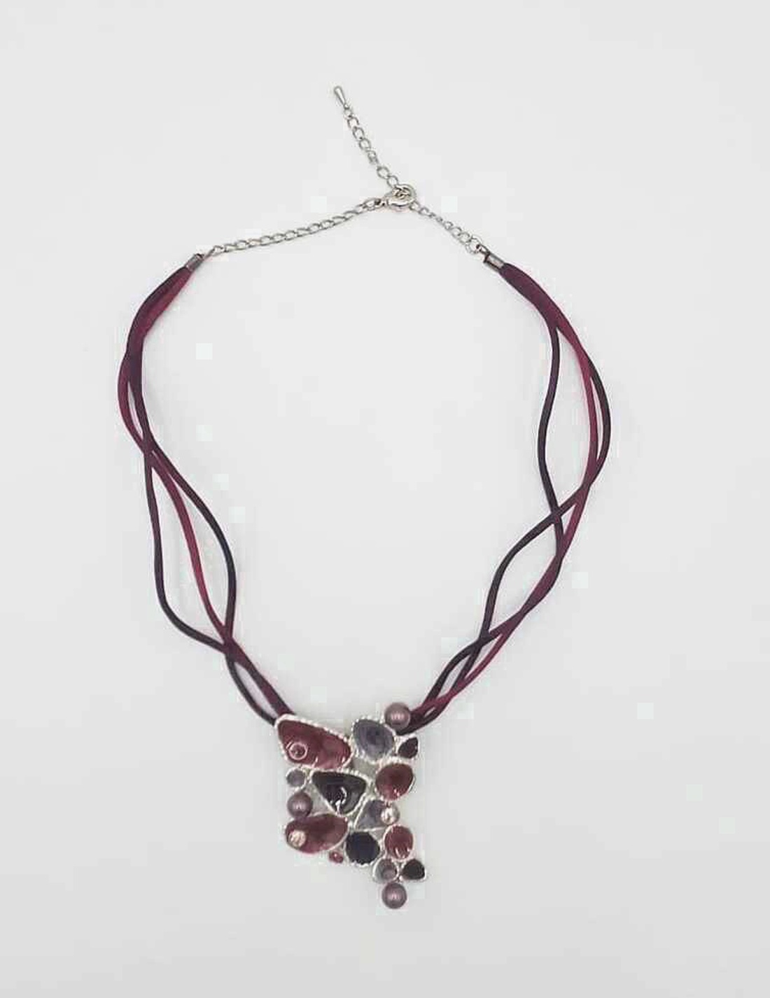 Colier elegant cu pandantiv multicolor � design modern - bijuterii - coliere - coliere cu multiple șiruri - Artynos.ro