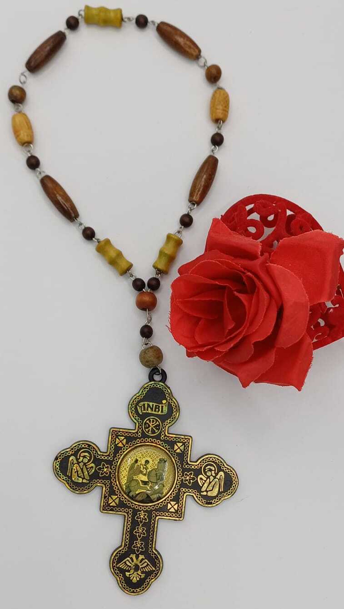 Mătănii de buzunar, lucrate din lemn natural, realizate din mărgele si cruce din plastic, - casă & stil de viață - accesorii religioase - rozariu - Artynos.ro