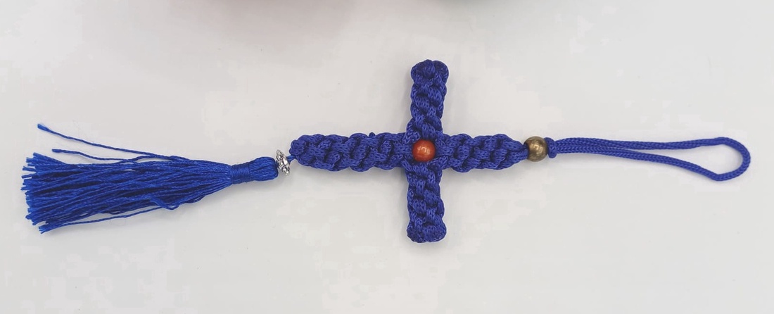 Cruce decorativă din șnur � lucrată manual - casă & stil de viață - accesorii religioase - binecuvântarea casei - Artynos.ro