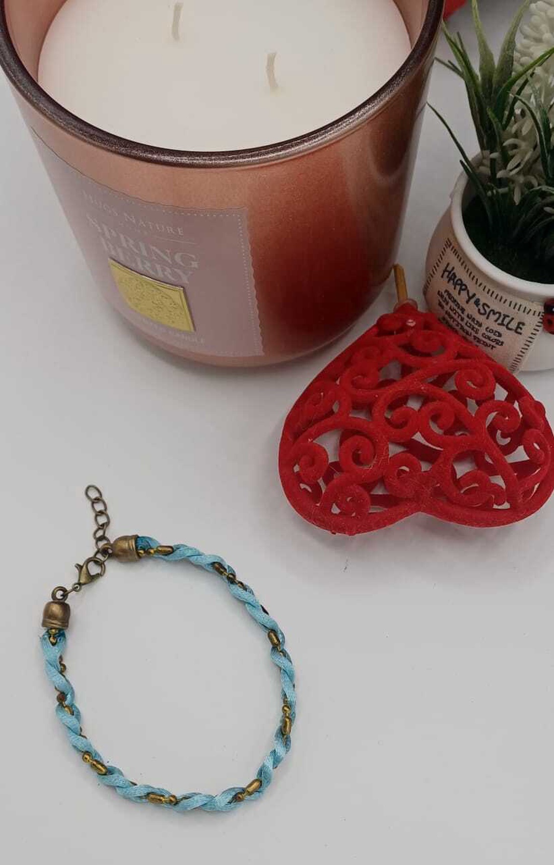 Brățară delicată cu șiret si lant vintage împletit. - bijuterii - brățări - brățări împletite - Artynos.ro