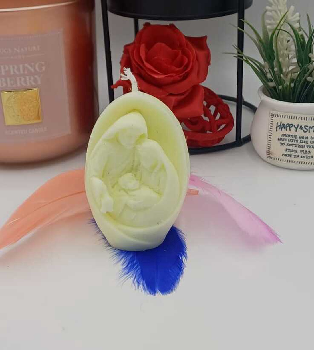 lumânare decorativă sculptată, realizată din ceară  - casă & stil de viață - lumânări, parfumuri, arome - ceară parfumată - Artynos.ro