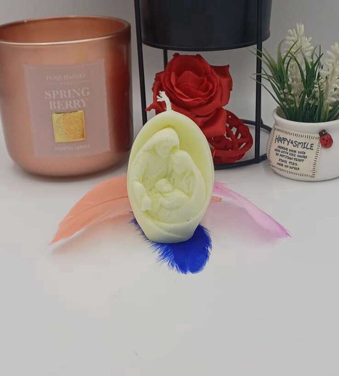 lumânare decorativă sculptată, realizată din ceară  - casă & stil de viață - lumânări, parfumuri, arome - ceară parfumată - Artynos.ro