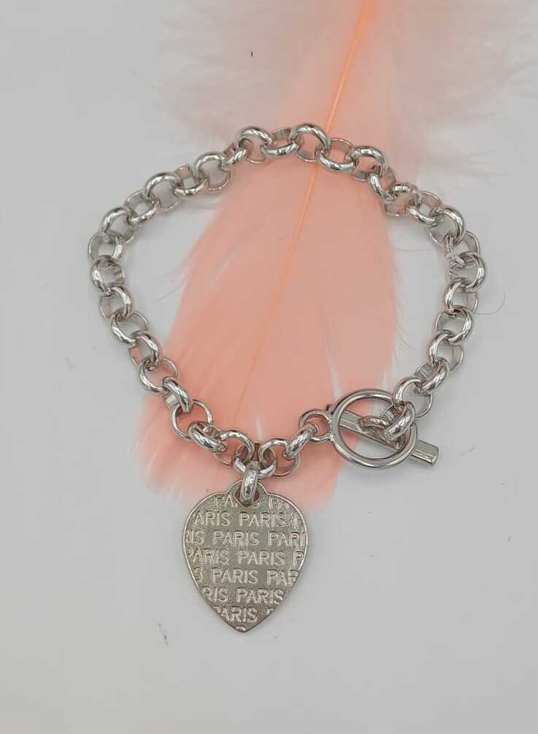  brățară elegantă, cu aer urban-chic, realizată din lanț metalic argintiu cu zale rotunde - bijuterii - brățări - brățări din pietre semiprețioase - Artynos.ro