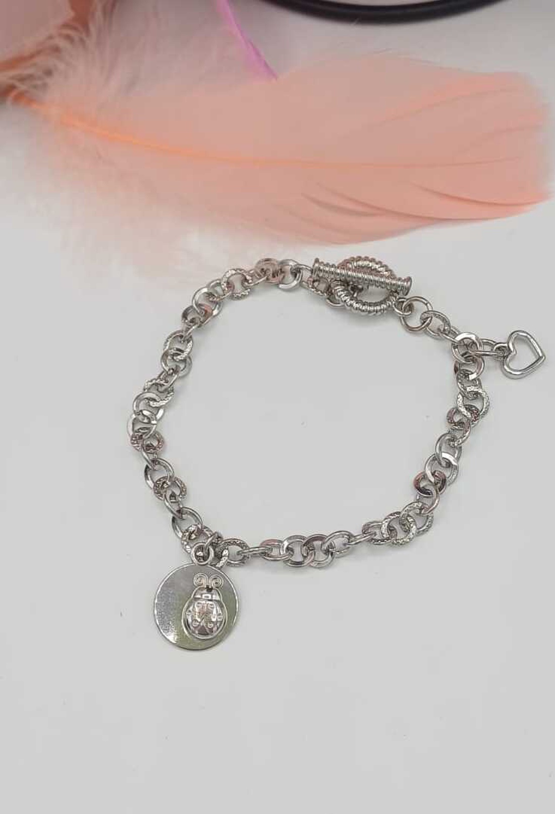 Brățară integral metalică, cu design clasic și elegant, realizată din lanț argintiu  - bijuterii - brățări - brățări din pietre semiprețioase - Artynos.ro