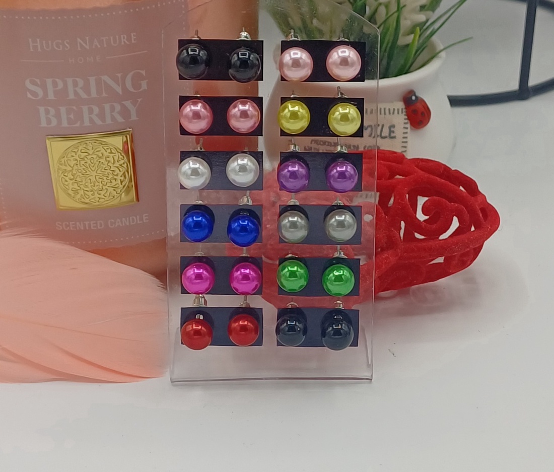 Cercei tip stud cu perle colorate - bijuterii - cercei - cercei din mărgele - Artynos.ro