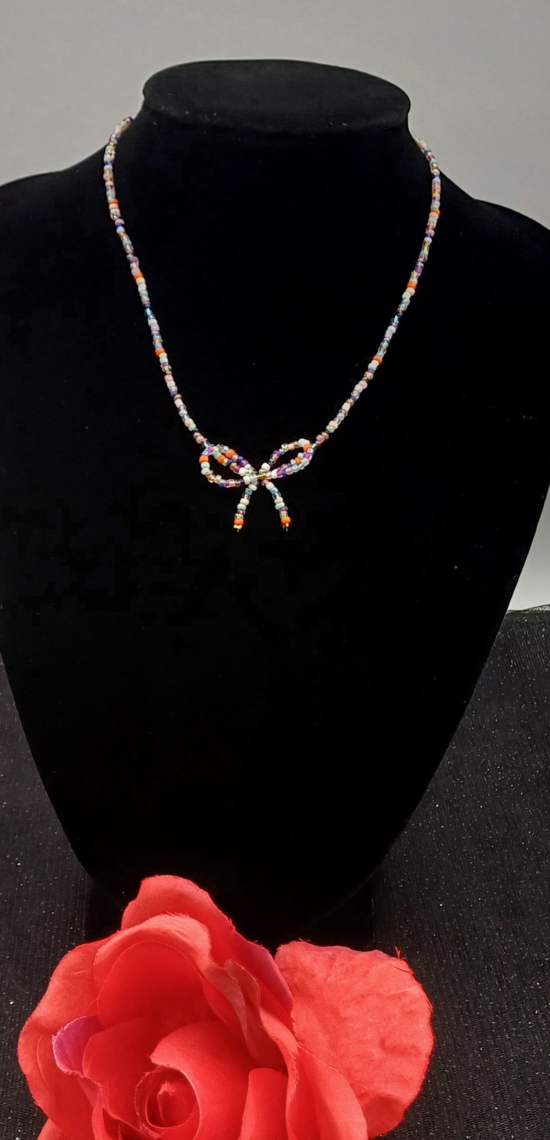Colier multicolor din pietre de sticla. - bijuterii - coliere - coliere cu multiple șiruri - Artynos.ro