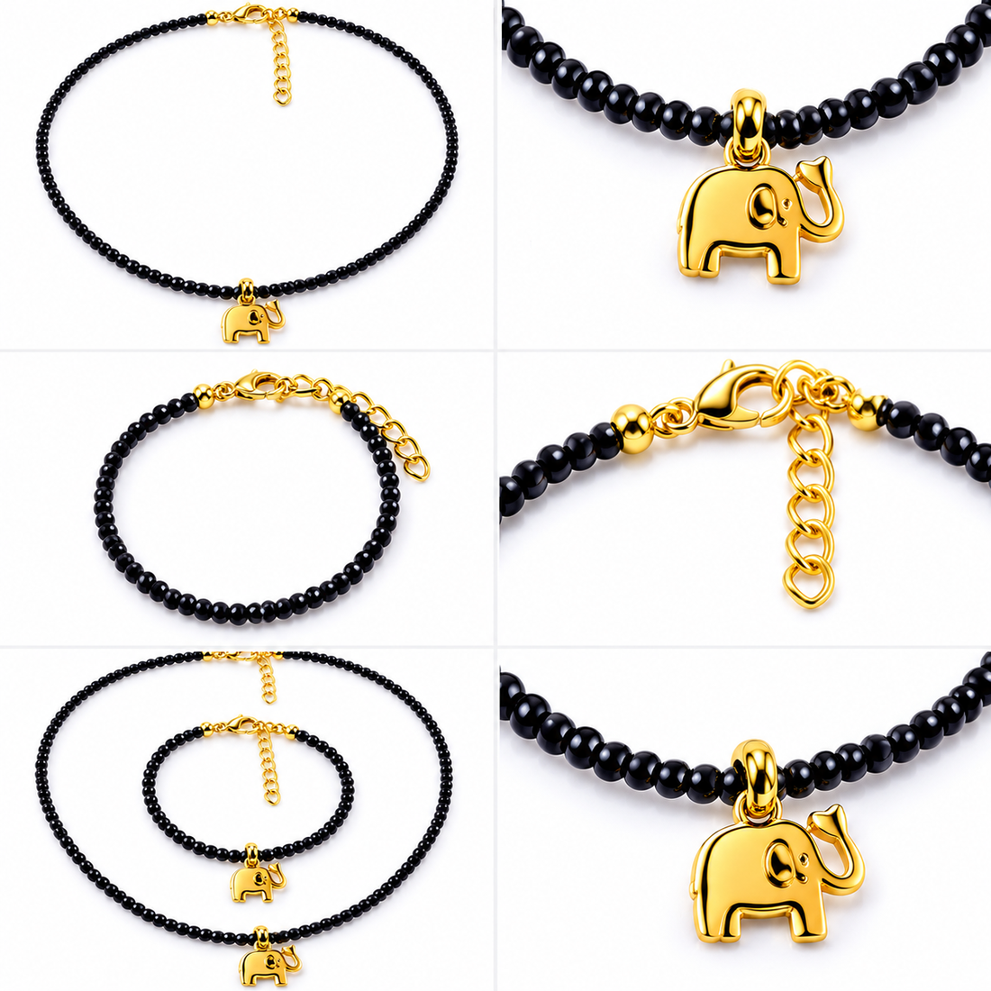 Set Colier si bratara cu elefant - bijuterii - coliere - coliere cu pandative - Artynos.ro